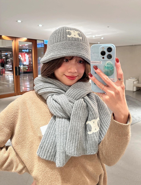 셀린느 캐시미어 비니, 버킷햇 비니 & 머플러