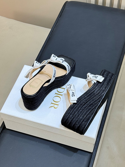 디올 J'adior 스트랩 웨지힐 슬라이드